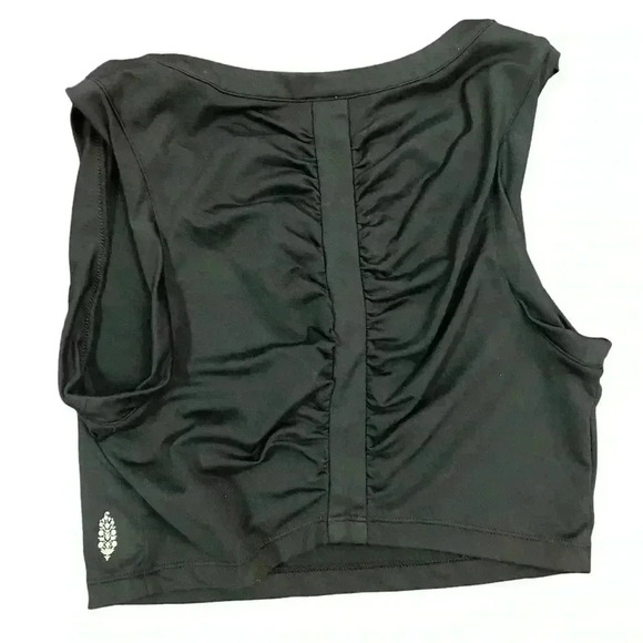 Free People Movement Upper Hand Crop Top in Black Size Medium - Picture 5 of 8